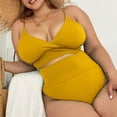 thumbnail image 5 of Viikei Bikini Set Swimwear for Women Summer Plus Size 2 Piece Fashion Solid Color High Waist Swimsuits, 5 of 5