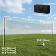 thumbnail image 3 of Soozier Portable Volleyball Net Set with Adjustable Height Steel Poles, 3 of 10