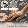 thumbnail image 4 of ODIKA 4'x6' Earthy Tones Floral Boho Pattern Washable Area Rug Retro 70s Inspired Hippie Spring Design Non-Slip, Chair-Friendly, Flatwoven for Home Office, Under Desk, 4 of 5