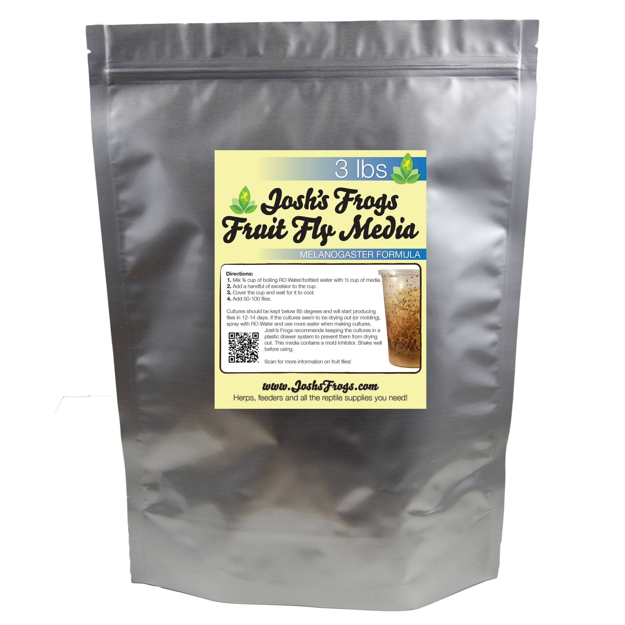 Melanogaster Fruit Fly Media 3 lbs / 2.7 Quarts (makes 20 fruit fly cultures)