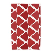 E by Design 36 x 72-inch, Watermelon Seeds, Geometric Print Beach Towel Red
