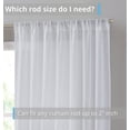 thumbnail image 3 of THD Charlotte Faux Linen Semi Sheer Light Filtering Transparent Back Tab Rod Pocket Lightweight Window Curtains Drapery Panels Bedroom, Dining Room & Living Room, 2 Panels, 3 of 4