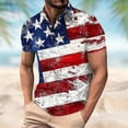 thumbnail image 2 of Men's & Big Short Sleeve Mesh Golf Shirts UPF 50+ Raglan Patriotic American Graphic Polo Shirt (S-5XL) Black, 2 of 5