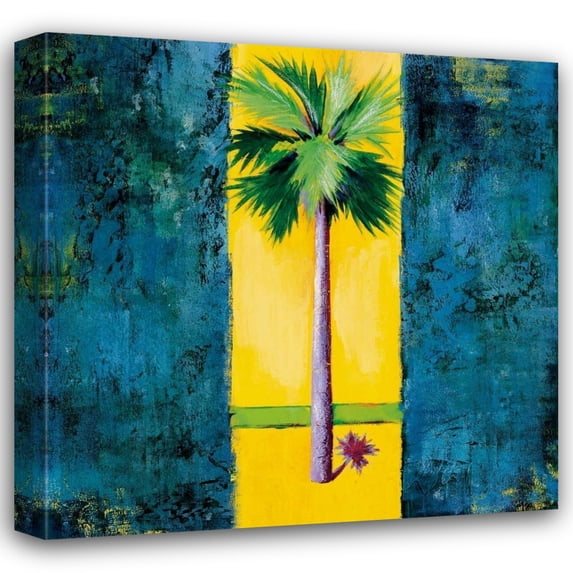 Liz Jardine 36x36 Gallery Wrapped Canvas Wall Art Titled - Neon Palm I
