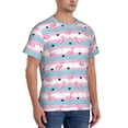 thumbnail image 2 of Vsdgher Flamingo1 Print Men's Dry Fit Mesh Athletic Shirts Moisture Wicking Tennis T-Shirt Tops, 2 of 9