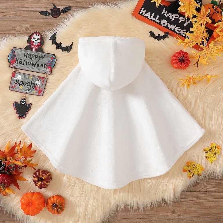 Mezzall Halloween Girls with Hood Soft Poncho Winter Party Dress Up Outfits Kids Toddlers Birthday Clothes