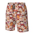 thumbnail image 4 of Goofa Maneki-Neko Chats Imprimés Maillots de Bain Hommes Été Séchage Rapide Court Plage Maillots de Bain-Petit, 4 of 6