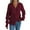 Wine, variant on Women's Pink Cable Knit Cardigan Sweater Button Down V-Neck Long Sleeve Soft Chunky Knitwear