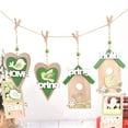 thumbnail image 4 of Milue Easter Wooden Pendant Home Spring Letters Pendant Heart Square House Shaped, 4 of 20