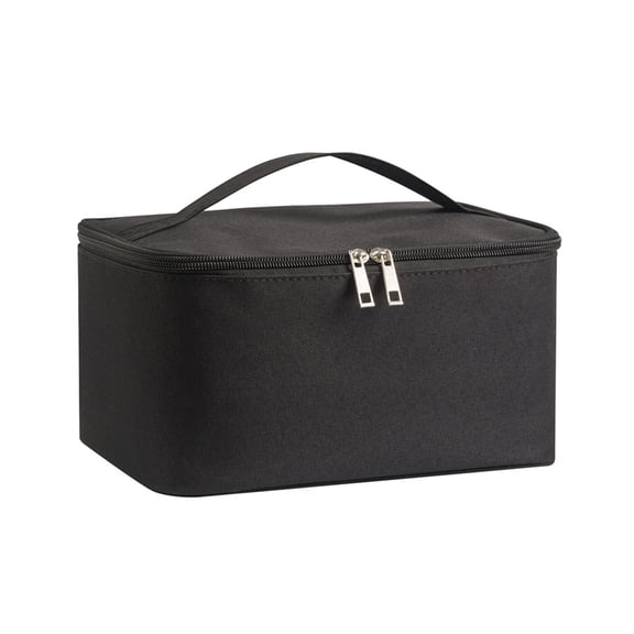 Black Makeup Organizer | Small Cosmetic Organizer | Toiletry Organizer for Travel and Bathroom Use | Travel Bag Organizer Oxford Cloth