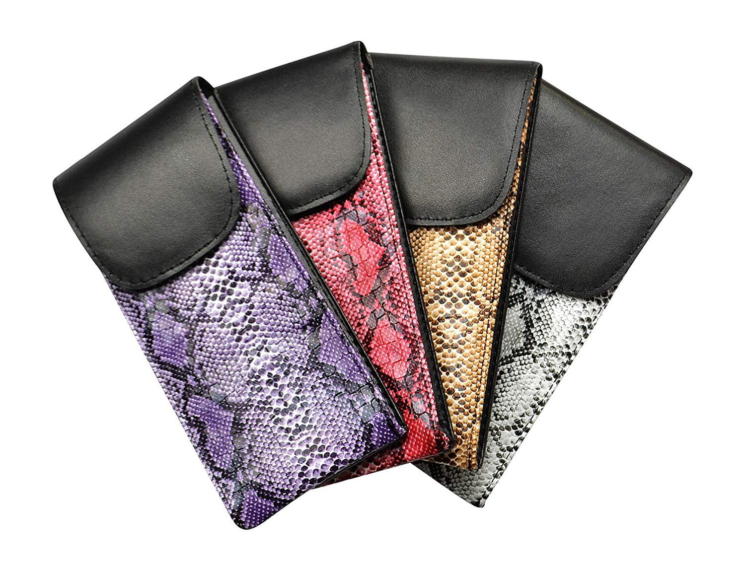 Soft Eyeglass Case With Velcro Flap, Slip In Glasses Holder For Women