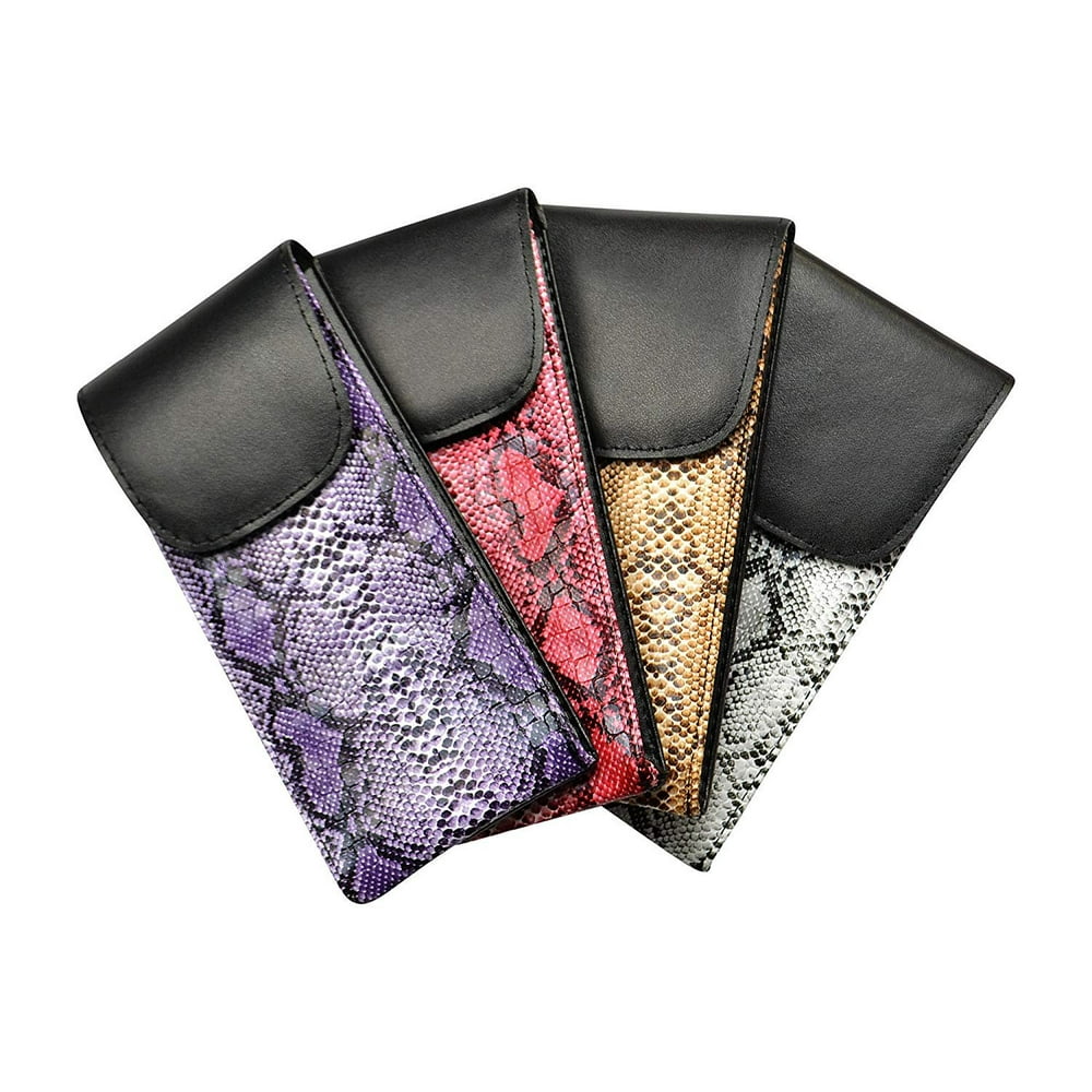 Soft Eyeglass Case With Velcro Flap, Slip In Glasses Holder For Women