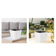thumbnail image 1 of macetas,macetas de riego automático,Plantas de interior Flores Suculentas,Maceta de autorriego con indicador de nivel de agua,Maceta blanca decorativa de jardín Cola macetas, 1 of 7