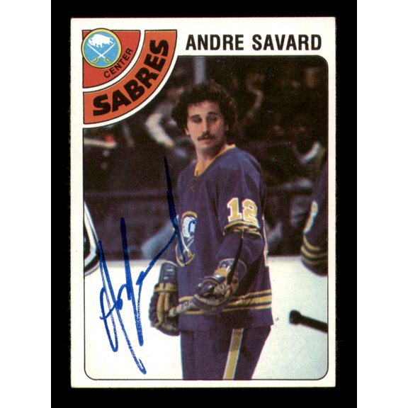 Andre Savard Autographed 1978-79 Topps Card #253 Buffalo Sabres SKU #251402