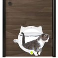 thumbnail image 3 of Petit Rabat pour Chat, Robuste Porte pour Animaux de Compagnie avec Serrure à 4 Voies, Étanche, Facile à Installer et à Utiliser, pour Chats, Chiots, Blanc, 3 of 5