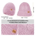 thumbnail image 2 of REDESS Winter Womens Chenille Beanie Hat Scarf Gloves Set-Pink, 2 of 4