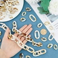 thumbnail image 3 of 200Pcs 4 Styles Acrylic and CCB Plastic Linking Rings Oval Link and Twist Chain Connectors Lightweight Link connectors for Eyeglass Chain Jewelry Making Phone Decor DIY Craft DIY, 3 of 6