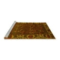 thumbnail image 2 of Ahgly Company Machine Washable Indoor Round Persian Yellow Traditional Area Rugs, 4' Round, 2 of 4