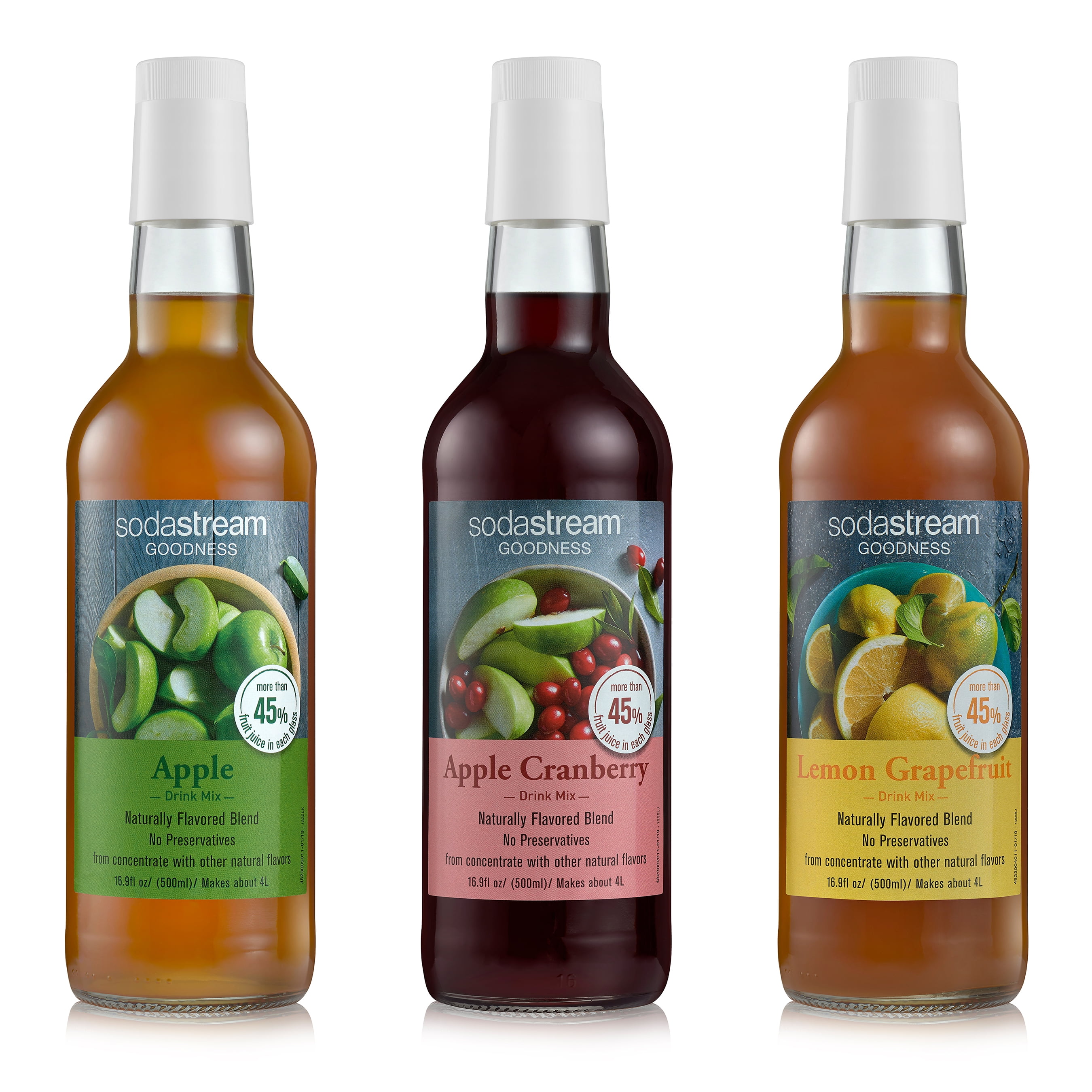 SodaStream Goodness Fruit Juice Drink Mix Variety Pack, 16.9 Fl Oz, 3