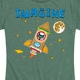 thumbnail image 3 of Pete The Cat - Imagine Space Rocket - Women's Short Sleeve Graphic T-Shirt, 3 of 6