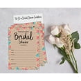 thumbnail image 5 of Inkdotpot 30Rustic Kraft FloralFill-In Style Bridal Shower Invitations Wedding Blank Invites, 5 of 8