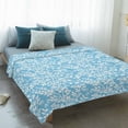 thumbnail image 4 of Blue Spring Floral Blanket Soft Cozy Warm Throw Blanket for Couch, Plush Fuzzy Flannel Fleece Blankets for Sofa, Farmhouse Flowers Elegant Pastoral Bed Blankets Lightweight Gifts for Women, 50"x60", 4 of 9