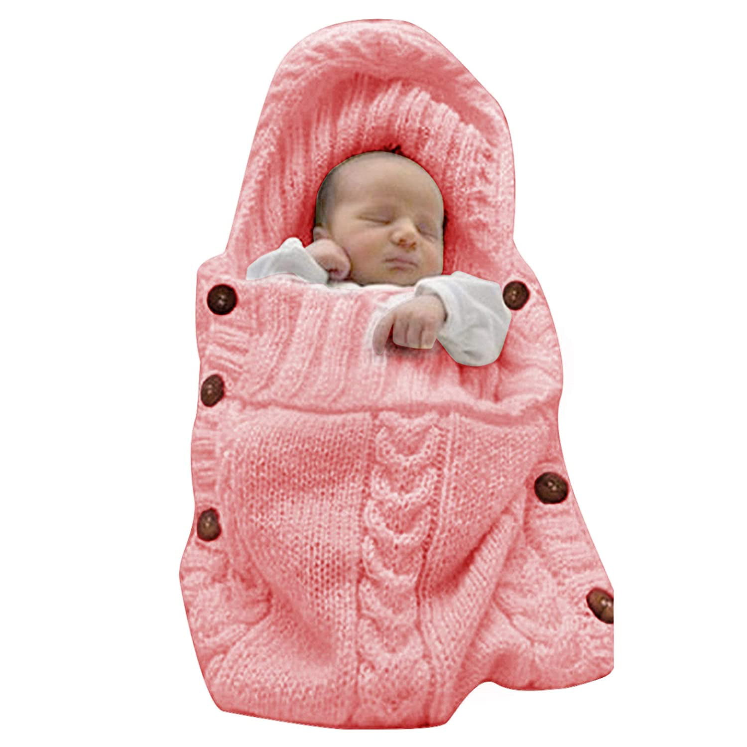 XMWEALTHY Baby Swaddle Blankets Plush Bear Swaddling Wraps Baby Clothes for 0-6 Newborn Months Girls Boys Ideal Baby Registry Pink 
