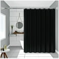 thumbnail image 4 of Stcomart Black Plastic Shower Curtain Liner With Magnets, Mildew Resistant Shower Curtain，72" x 72", 4 of 6
