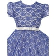 thumbnail image 3 of Big Girls' Dress Cap Sleeve Lace Overlay Pageant Party Flower Girl Dress Pink Size 10 (H88C2), 3 of 3