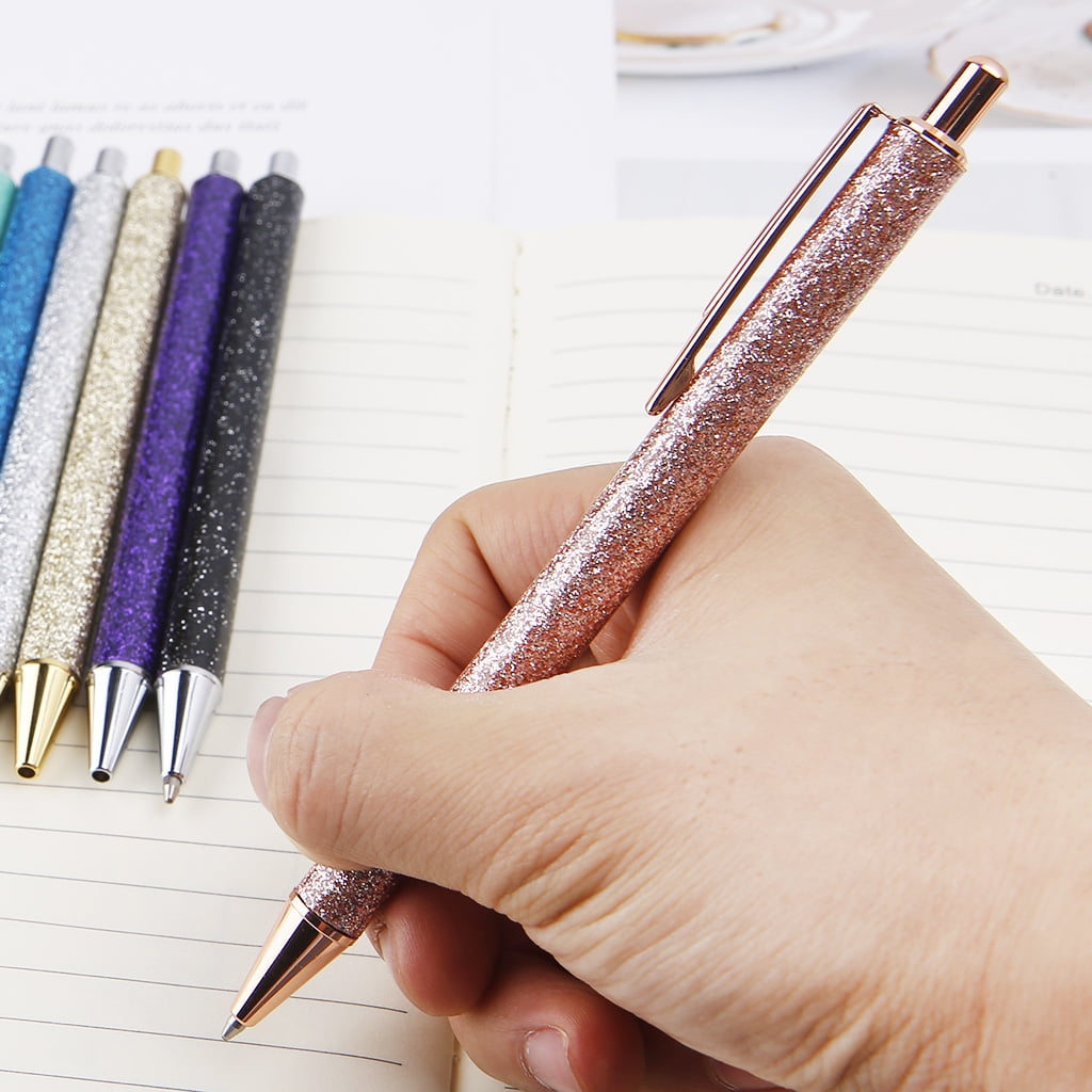 Bling Metal Ballpoint Pen Floating Glitter Pen Office Supplies School Stationery 