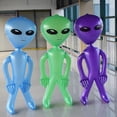thumbnail image 4 of Alienígena inflable gigante verde 3 paquetes juguete para niños decoración de fiesta de Halloween LIUYMXG, 4 of 5