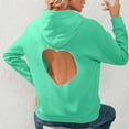 thumbnail image 4 of Brglopf Women's Cut Out Back Sweatshirts Long Sleeve Drawstring Heart Print Pullover Tops Trendy Hoodies Fall Clothes, 4 of 9