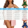 thumbnail image 3 of uublik Bodysuit Set Pajamas For Women Valentine's Day Bodysuit V Neck Sleepwear Lounge Nightgown Red, 3 of 3