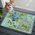 thumbnail image 4 of Blue Spring Floral Large Area Rugs for Bedroom Living Room, Soft Non Slip Carpet Bedside Rug, Green Summer Botanical Butterfly Rectangular Floor Cover Kitchen Accent Rug 2'x3' for Dining Room/Office, 4 of 9