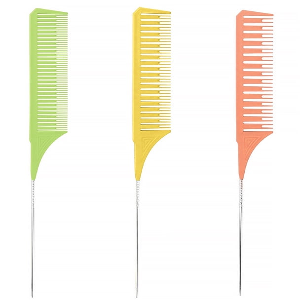 Paquete de 3 peine de tejido Resaltando Foiling Secning Pegs Styling Peluquería Herramientas de belleza Regalos Regalos Principiante Estilista DIYOO CE011621-03