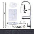 thumbnail image 6 of WOWOW Chrome Spring Kitchen Faucet with Pre-Rinse Pull Down Sprayer Commercial Brass Pot Filler Kitchen Sink Faucet, 6 of 6