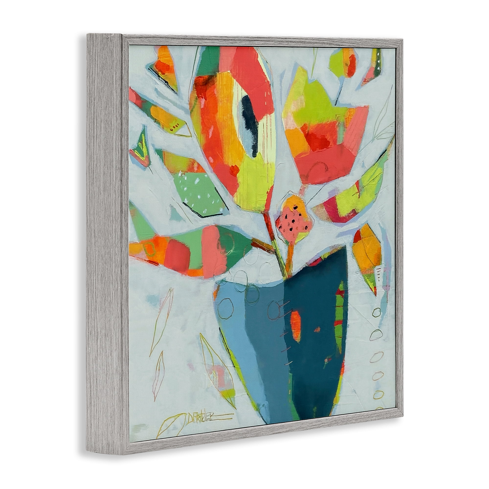Getting My Groove On Gray Framed Giclee Art, design by Dianna Fritzler