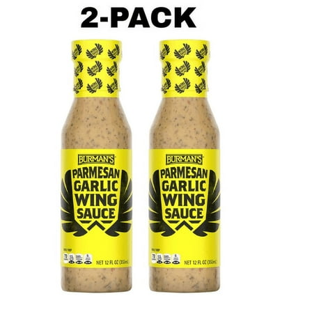 Burman's Parmesan Wing Sauce 12 oz,Pack 2