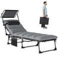 thumbnail image 1 of Outsunny Lounge Chair Outdoor, Folding Chaise Lounge with Adjustable Back, 1 of 10