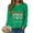 Green, variant on Christmas Shirts for Women Xmas Tree Print Sweatshirt Casual Round Neck Long Sleeve Pullover Holiday Party Pullover pullover hoodie(XXL,Brown)