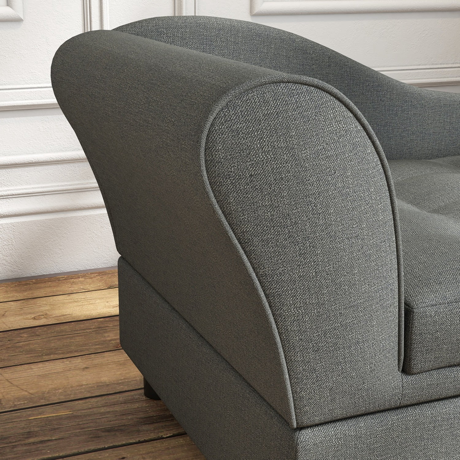 Pet Sofa, Elevated Dog Bed with Storage, Gray