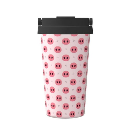 

KLL Pig Noses Pattern Stainless Steel Vacuum Insulated Tumbler - Carry Insulated Coffee Mug - Reusable Insulated Cold Brew Iced Coffee Cup Thermos