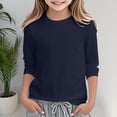 thumbnail image 2 of Krdevn Long Sleeve Crew Neck Rash Guard Swim Shirt Tops (Little Girls, Big Girls),12-13 Years, 2 of 3