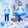 thumbnail image 2 of Descendant5 Halloween Costume Chloe Cosplay Movie Character Jumpsuit with Skirt Outfits,Princess Role Play Dress Up for Halloween Party, 2 of 8