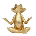thumbnail image 2 of Golden Frogs Yoga Statue, Resin Garden Home Decor, Set of 3 with Different Poses, Peaceful Tranquil Vibe, Suitable for Living Room Desk Garden, Zen Yoga Decor, Unique Gift Option, 2 of 9