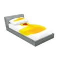 thumbnail image 2 of Ambesonne Rubber Duck Fitted Sheet & Pillow Sham Set, Yellow Ducky, Twinxl, White and Yellow, 2 of 2