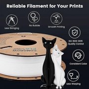 Comgrow PLA 3D Printer Filament, 1.75mm, 6KG Spool, Accuracy +/- 0.02 mm, Black, White, Grey, Red, Blue, Yellow