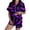 Z40-Multicolour, variant on Halloween Pajamas Women Plus Size Satin Loose Fit Elastic Waist Spider Pumpkin Print Halloween Pumpkin Set Short Sleeve Sleepwear Button Down Loungewear 2 Piece Set