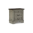 thumbnail image 5 of Signature Design by Ashley Lodenbay Three Drawer Nightstand, Antique Gray and Brown Two‑Tone Bedroom Table with USB and AC Outlets, 5 of 9