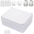 thumbnail image 1 of GFDYREE Junction Box, Project Box with Reserved Holes IP65 Waterproof Dustproof Electrical Box ABS Plastic Project Enclosure White 7.9 x 6.1 x 3.1 Inch, 1 of 6